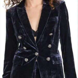 Veronica Beard Navy Velvet Blazer